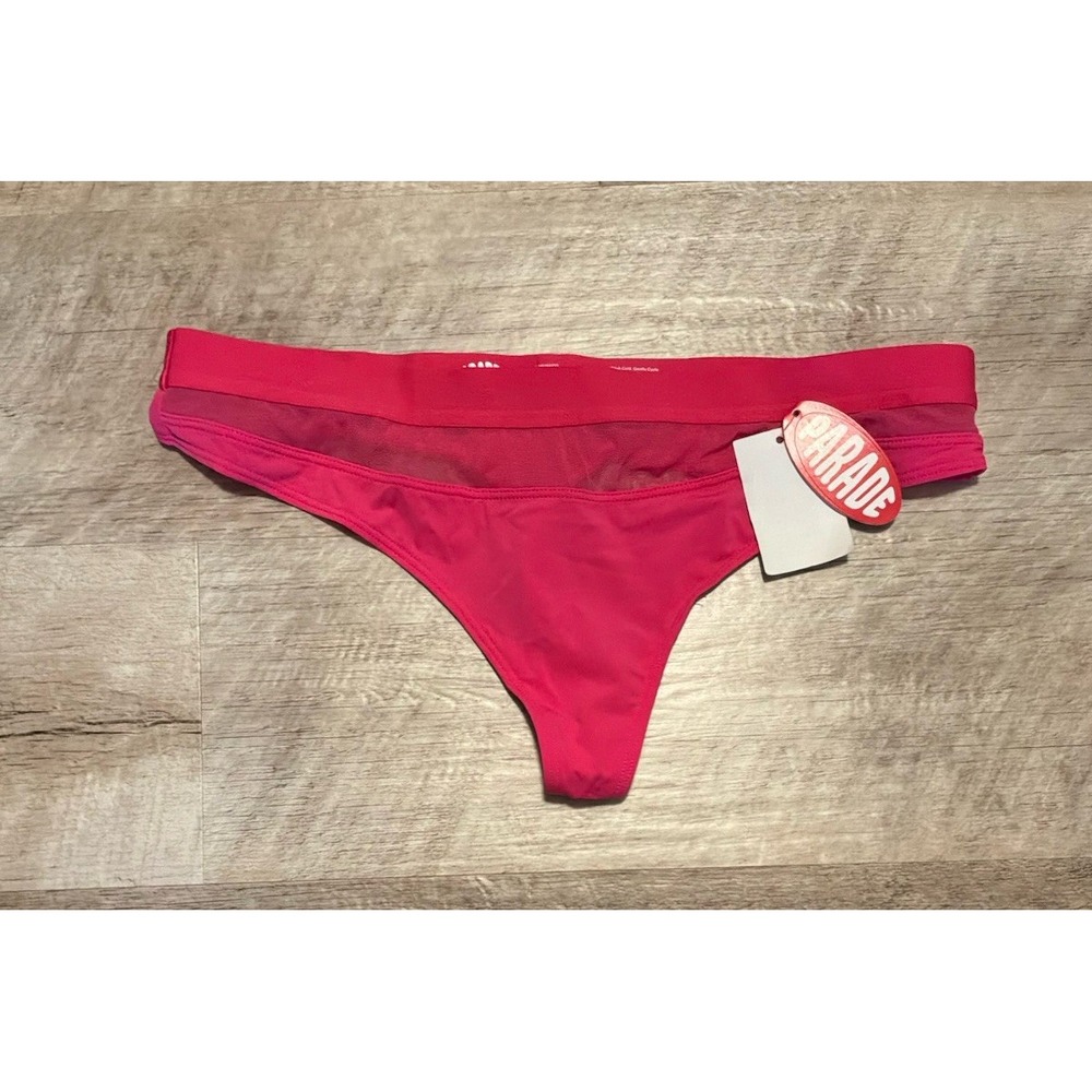 Parade Womens S Thong Underwear Panty S Bright Pink Hibiscus